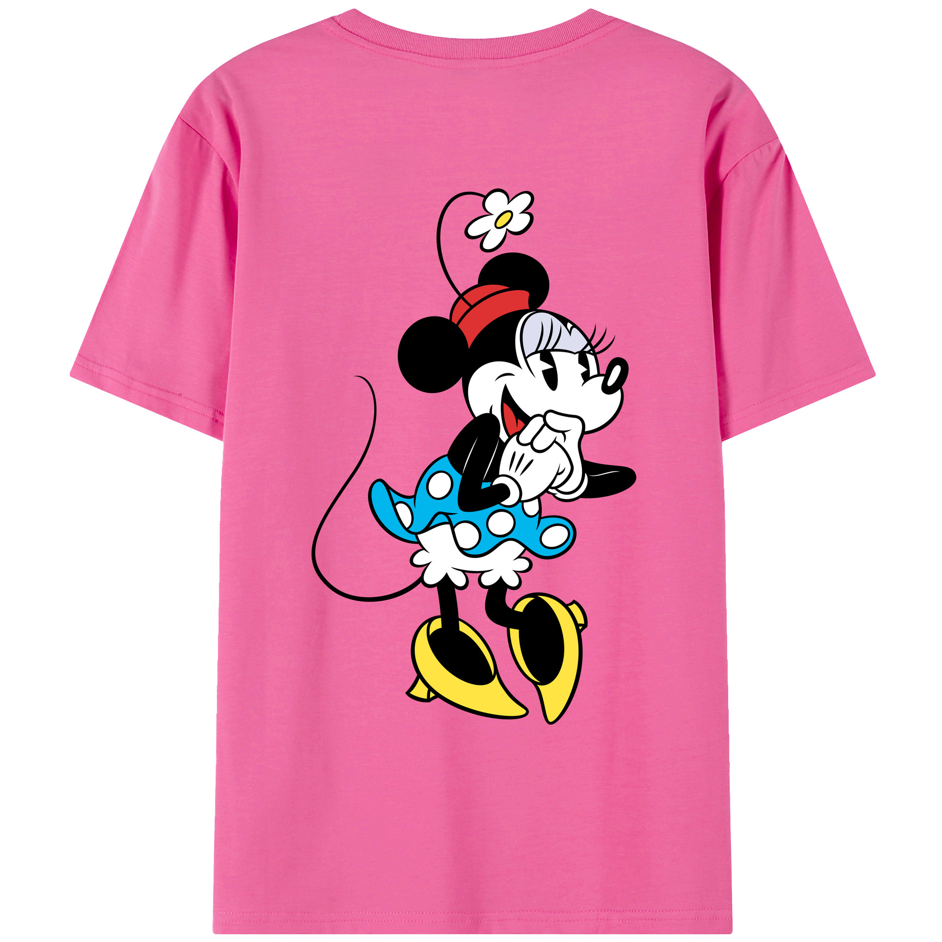 （画像用） ミッキーマウス Mickey Mouse レディース半袖Tシャツ(バックプリント)